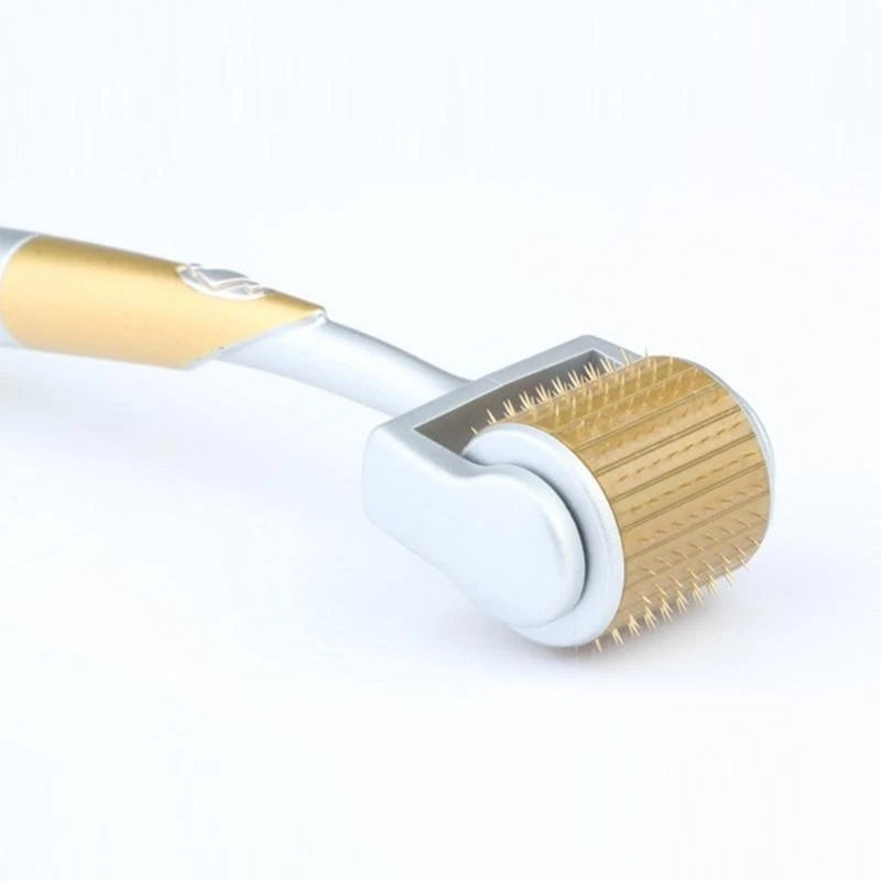 GLOW ROLLER™ Premium Golden Titanium Derma Roller for Hair & Skin - The Glow Roller