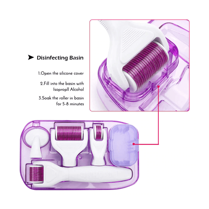 GLOW ROLLER™ Women’s Combo Pack – Hair Growth & Skincare Derma Roller Set - The Glow Roller