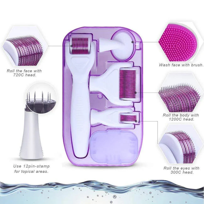 GLOW ROLLER™ Women’s Combo Pack – Hair Growth & Skincare Derma Roller Set - The Glow Roller